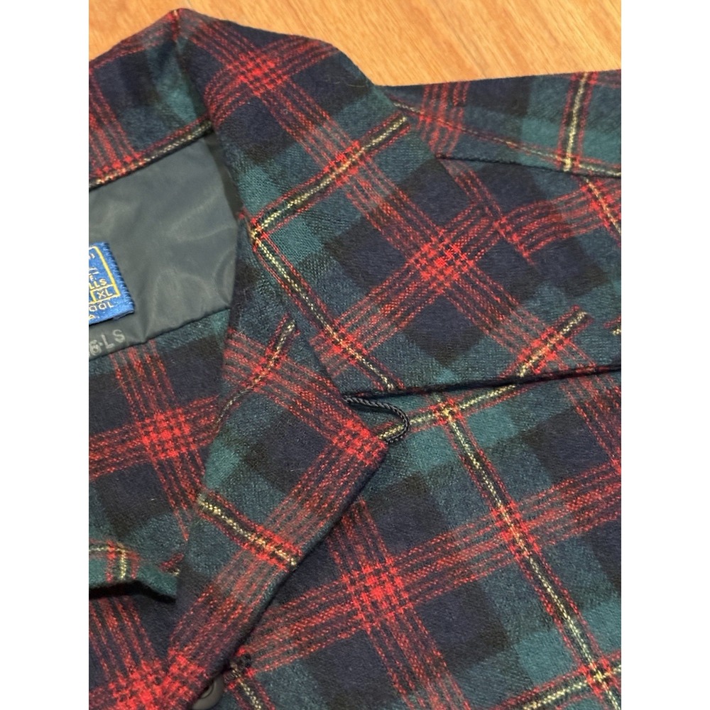 Vintage EUC Pendleton Board Shirt Loop Collar Mens XL Plaid Wool USA - Picture 8 of 10